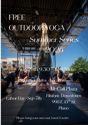 FREE Outdoor Yoga @ McCall Plaza in Historic Downtown Plano