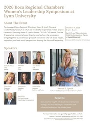 2026 Boca Regional Chambers Women's Leadership Symposium at Lynn University