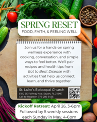 "Spring Reset: Food, Faith, & Feeling Well" at St. Luke's