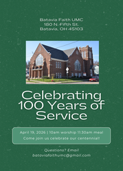 100th Anniversary of Batavia Faith UMC
