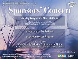 Sponsors Concert- Philharmonic Society of Arlington