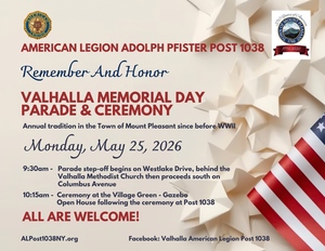 Valhalla Memorial Day, Parade, and Ceremony