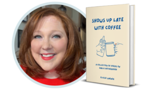 Elysse Wagner in conversation with Kendall Henwood discussing and signing Shows Up Late With Coffee