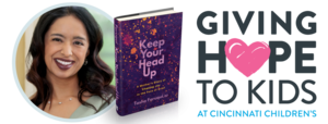 Tasha Faruqui discussing and signing Keep Your Head Up