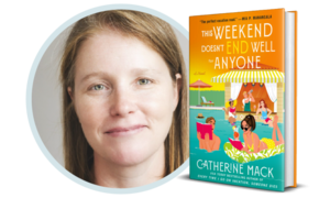 Catherine Mack discussing and signing This Weekend Doesn't End Well for Anyone