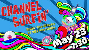 Sports Bra featuring Channel Surfin'