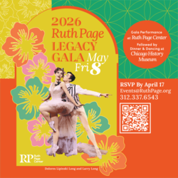 Ruth Page Center for the Arts Announces its Annual, Ruth Page Legacy Gala, May 8
