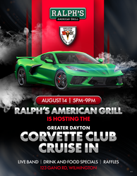 Greater Dayton Corvette Club Cruise-In at Ralph’s American Grill