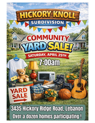 Hickory Knoll Community Yard Sale