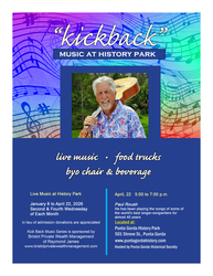 Live Music - Paul Roush performs at Kick Back Music in History Park April 22 5-7 pm, 501 Shreve St