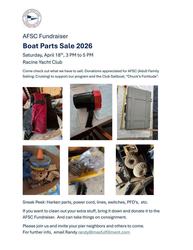 AFSC FUNDRAISER ~ BOAT PARTS SALE 2026