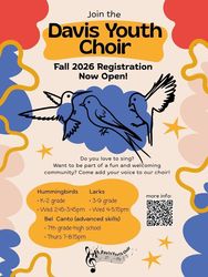 Davis Youth Choir Fall 2026 Registration