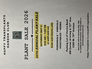 Save the Date ~ Plant Sale May, 9th
