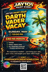 🌌🎨 JAY101 PAINT EVENT: DARTH VADER VACAY @ POPPIN' OFF 🎨🌌