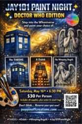 ✨🎨 JAY101 PAINT NIGHT: DOCTOR WHO EDITION @ POPPIN' OFF 🎨✨