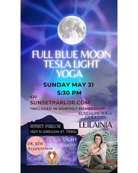 Full Blue Moon Tesla Light Yoga