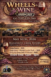 Barricade Jeep Go Topless Day @ Manatawny Creek Winery hosted by Wheels For Another Day, Inc.