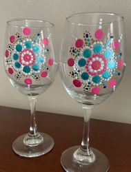Paint and Sip at Aspirations Winery - Mother's Day Glassware Painting