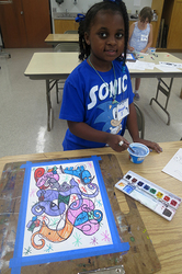 Painting with Mixed Media, Ages 7-13. Mon-Fri, July 13-17, 1:30-4:30pm