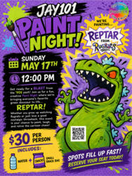 🦖💚 Get ready for a paint event blast from the ‘90s past... with a ROAR @ Poppin' Off