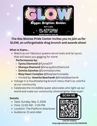 Des Moines Pride Center GLOW Award Drag Brunch Ceremony