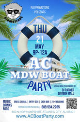 Memorial Day Week AC Boat Party