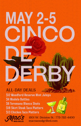 Cinco De Derby Weekend at Mac’s Wood Grilled