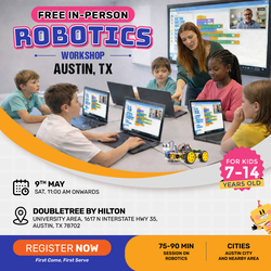 In-Person Free Robotics/Math Workshop for Kids at Austin, TX (7-14)