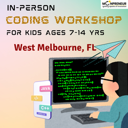 In-Person Free coding Workshop for Kids at West Melbourne, FL (7-14)