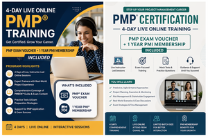 PMP Certification Training in Camas WA – 4 Day Live Online + Exam & PMI Membership Included