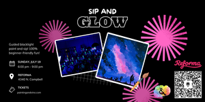 Blacklight Paint and Sip Party at Reforma