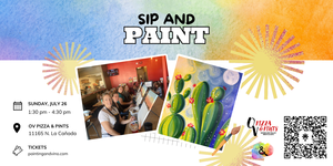 Starry Cactus Paint and Sip at OV Pizza