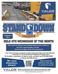 LEHIGHTON Stand Down, PA - VALOR Clinic ** VETERANS ONLY **