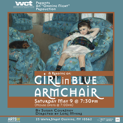 Westchester Collaborative Theater New Opening Night Series Presents Girl In Blue Armchair-