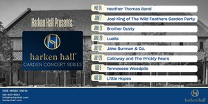 Harken Hall Garden Concert Series Presented by Yazoo Debuts May 24