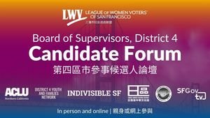 San Francisco Board of Supervisors, District 4 Candidate Forum | 三藩市第四區市參事候選人論壇
