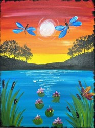 "Dragonflies & Twilight Skies" In-Studio Paint Party!