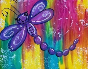 "Purple Dragonfly" In-Studio Paint Party!