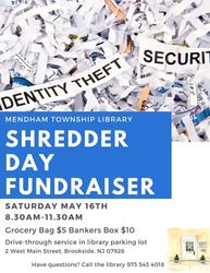 Shredder Day Fundraiser at the Mendham Township Library