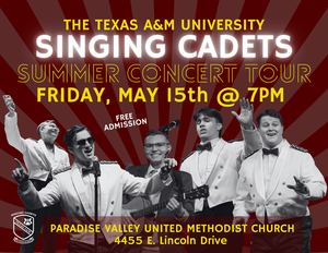 Renowned Texas A&M Singing Cadets Perform Free Community Concert