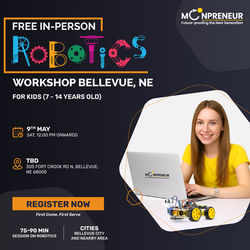 In-Person Free Robotics/Math Workshop for Kids at Bellevue, NE (7-14)
