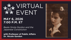 Stabilizing Democracy: Beate Sirota Gordon and the Constitution of Japan