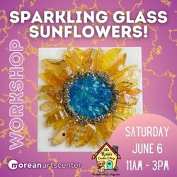 Sparkling Glass Sunflowers! with Laura York
