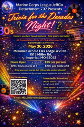 Marine Corps League, Jeffco Detachment 707 Trivia Night