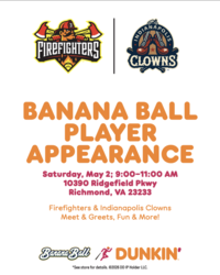Richmond Dunkin’ to Host Firefighters and Indianapolis Clowns Meet-and-Greet