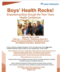 Boys' Health Rocks! Empowering Boys through the Teen Years Health Conference