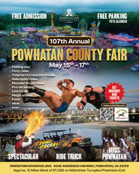 Powhatan County Fair Weekend May 15-17, 2026