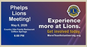 Phelps Lions Club Meeting