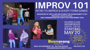 Improv 101: Intro to Improv & Short Form Games