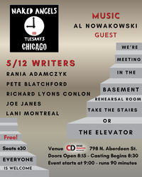 Naked Angels Tuesdays@9 Chicago on May 12 at Chicago Dramatists